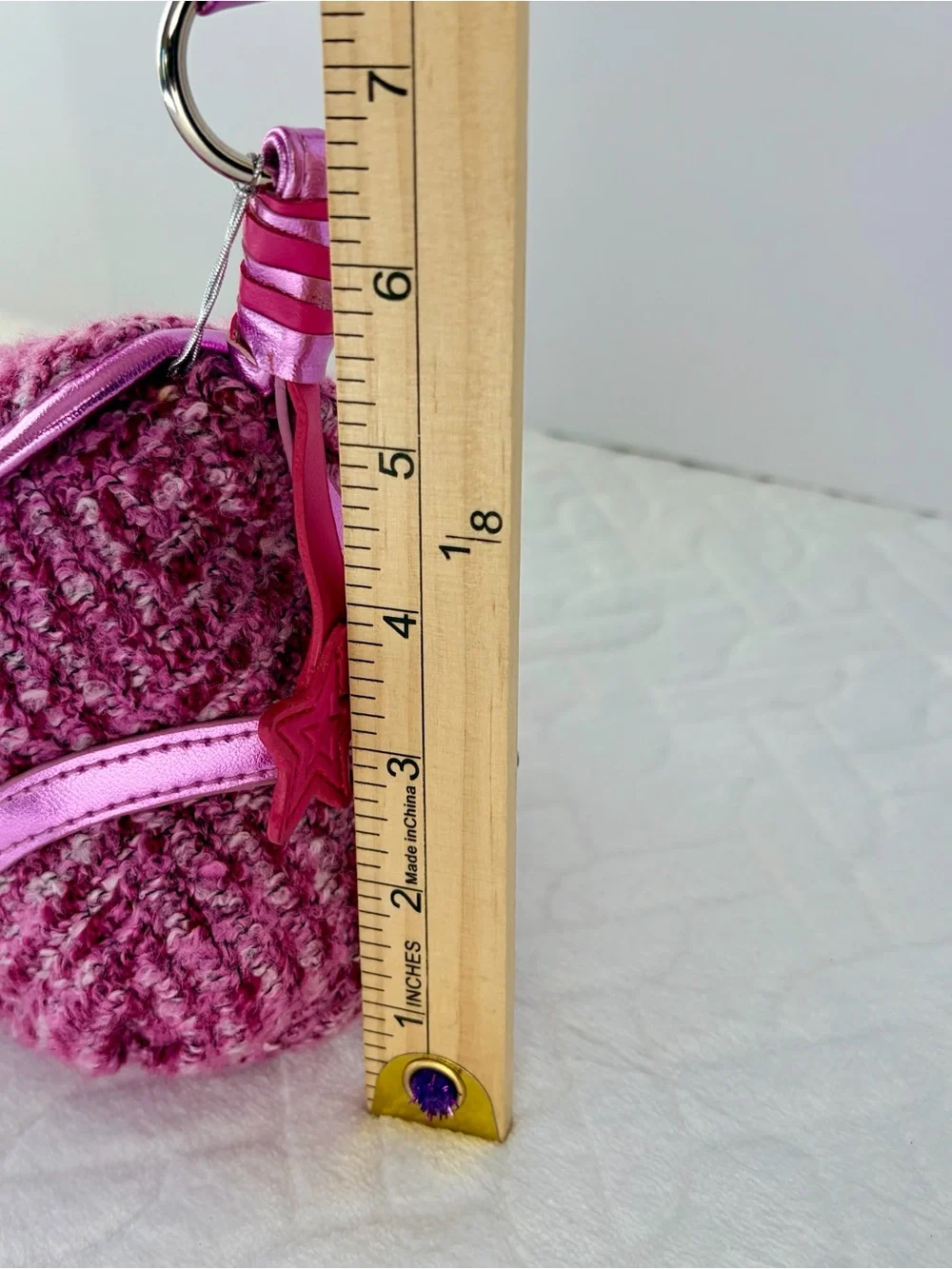 American Girl x Bath and Body Works Pink Tweed Cosmetic Bag with Metallic Trim